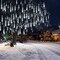 Christmas Lights Outdoor UL Certified Meteor Shower Lights 12 Inch 8 Tubes 192 LED Falling Rain Drop Icicle Snow Cascading Light for Xmas Tree Wedding Party Garden Decoration, White